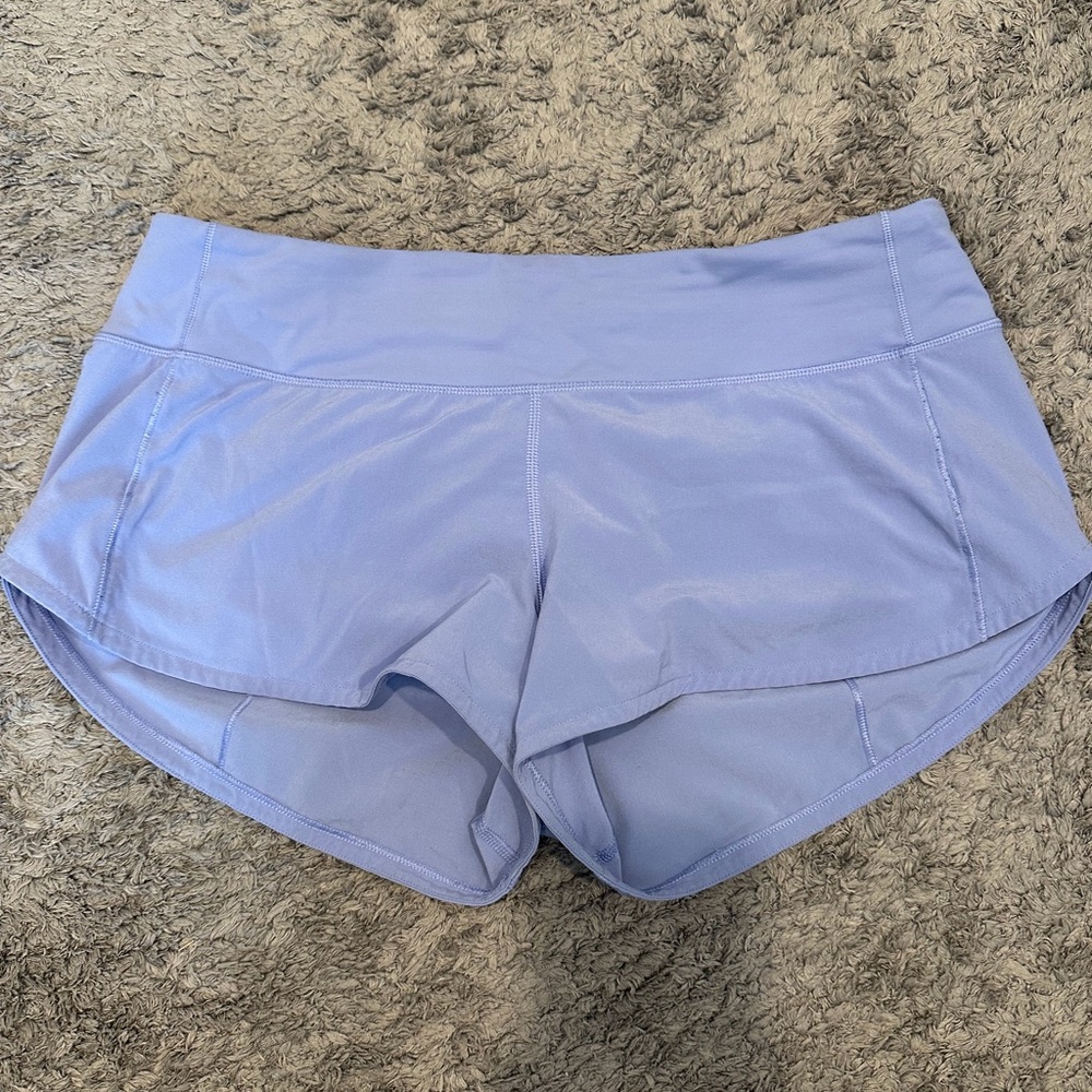 lululemon speed up low rise shorts blue